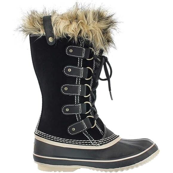SOREL Joan of‎ Arctic Lace Up Waterproof Insulated Winter Boots Black Size 6 - Picture 2 of 11